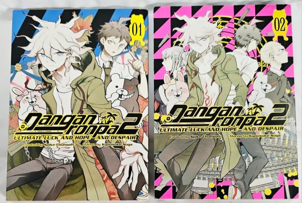 Danganronpa 2:Ultimate Luck and Hope and Despair Vol 1 &2 Manga English Paperbac